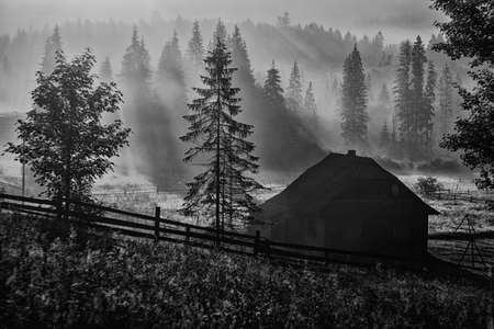 colored glass drops in the morningの写真素材