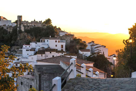 White houses old town Casares Province Malaga Spainの写真素材