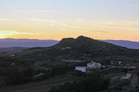 White houses old town Casares Province Malaga Spainの写真素材