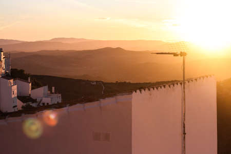 White houses old town Casares Province Malaga Spainの写真素材