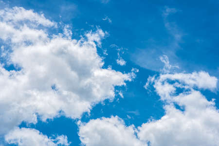 Fluffy, high contrast Ñloud in the blue sky.の写真素材