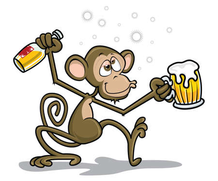 Drunk Monkeyのイラスト素材