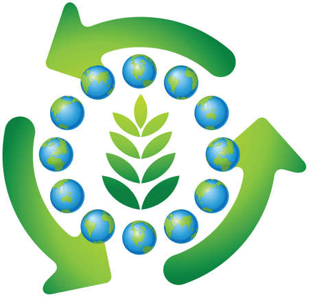 Ecological themeのイラスト素材