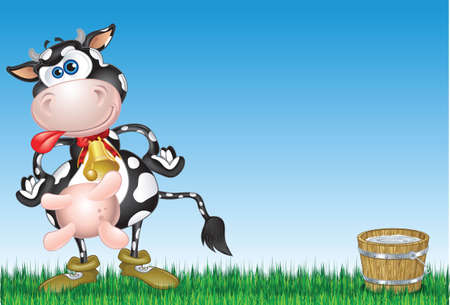 Cow Themeのイラスト素材