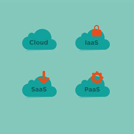 Cloud services icons illustration