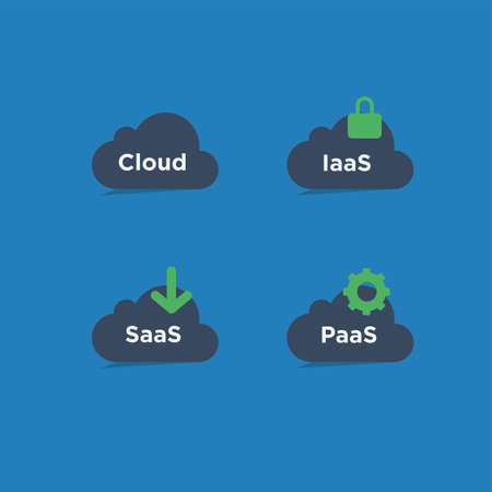 Cloud services icons illustrationのイラスト素材
