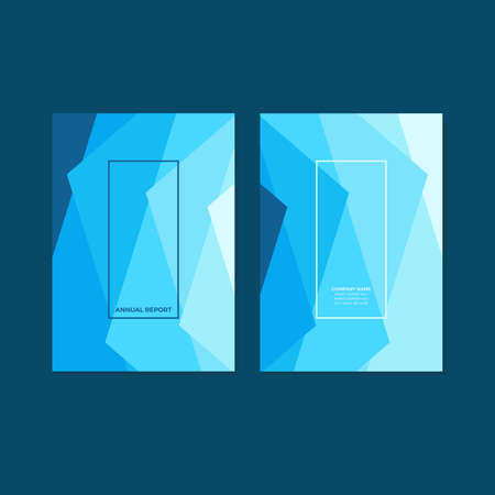 Annual report cover template - abstract, geometric and minimalist design for print or web useのイラスト素材
