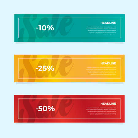 Set of colorful sale banners for web or print useのイラスト素材