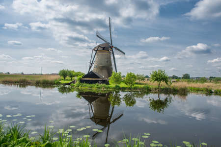 mills of the Kinderdijk in the Netherlands,の写真素材