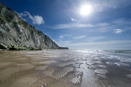 the beach of Cap Blanc-nezの写真素材