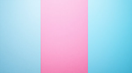 A vibrant, textured background featuring a central pink vertical stripe flanked by two lighter blue sections, creating a modern geometric design.の素材