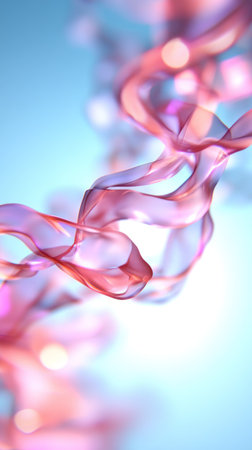 Detailed view of twisted DNA molecule strandsの素材