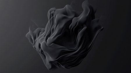 An abstract image of a dark cloud-like formation against a dark background, creating a mysterious and moody atmosphere.の素材
