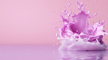 A captivating image of a pink liquid splash, showcasing the beauty of movement and color.の素材