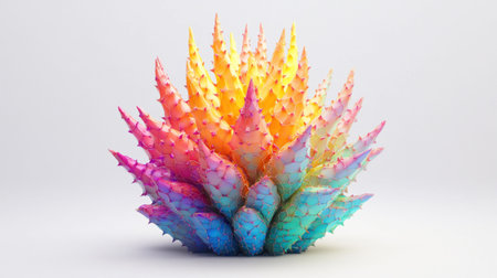 A visually striking abstract artwork featuring a spectrum of colors and intricate textures, creating a dynamic and engaging composition.の素材