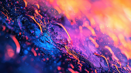 An abstract artwork featuring a dynamic composition of colors and forms, evoking a sense of energy and movement.の素材