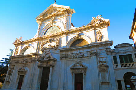 Savona,Italy,22 november 2015.Facade of the cathedral of Savona, built between 1584 and 1605. Inside...