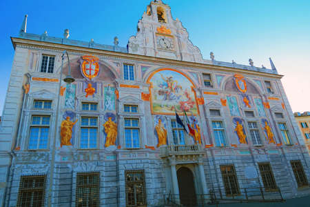 Genoa, Italy, 17 january 2016. The Palazzo San Giorgio or Palace of St. George is a historic building of the most important and popular of Genoa.It was built around the middle of the thirteenth century as the town hall. In the fifteenth century it passed のeditorial素材