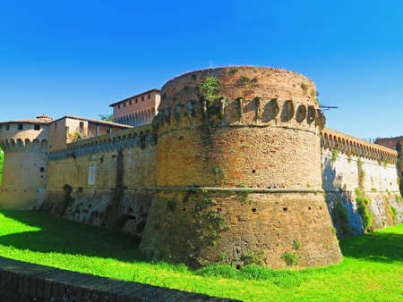 Forli,Italy,22 may 2016.Ravaldino Fortress(Rocca di Ravaldino) is a fortified citadel located in the town of Forli. Of medieval origins it was rebuilt and reinforced in the fourteenth century and enlarged during the fifteenth century.のeditorial素材