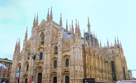 Milan,Italy,19 june 2016.Duomo di Milano is the cathedral of Milan,Italy. Dedicated to St Mary of the Nativity, it is the seat of the Archbishop of Milan. The Gothic cathedral took nearly six centuries to complete. It is the second largest catholic churchのeditorial素材