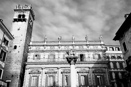 Verona,Italy,12 march 2017. Palazzo Maffei is a seventeenth-century palace is located in Piazza delle Erbe in Veronaのeditorial素材