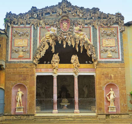 Florence, Italy, 20 September 2020 The Buontalenti grotto is one of the most valuable and famous environments in the Boboli garden in Florence It was started by Vasari but its construction is mainly due to Buontalenti, who built it between 1583 and 1593. のeditorial素材