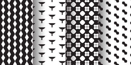 Minimalist geometric abstract pattern collectionのイラスト素材