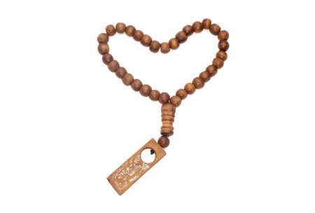 prayer beads, isolated on white backgroundの写真素材