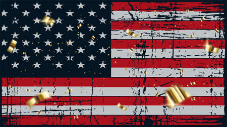 Flag of the 4th of July Independence Day of the United States of America.