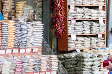 Greek herbs for sale.のeditorial素材