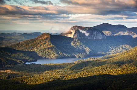 Table Rock State Park South Carolina Blue Ridge Mountains Landscape sunrise morning scenic photography Table Rock State Park South Carolina Blue Ridge Mountains Landscape sunrise morning scenic photography