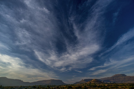 21-Feb-2010 Anjaneri is mountain range of westarn ghats Nasik-Trimbakeshwar. 20 km from Nasik on Trimbak Roadのeditorial素材