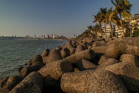 Tetrapod at Marine Drive mumbai Maharashtra INDIA