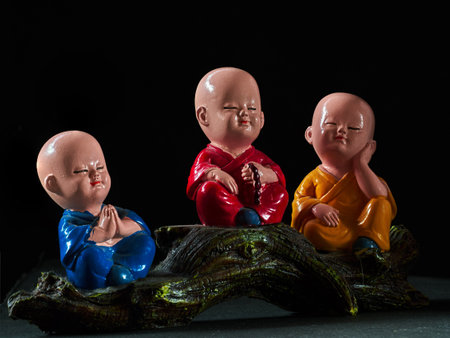 07 Dec 2019 Creative Little Buddha Statues Buddhist Tathagata studio shot Kalyan Maharashtra Indiaのeditorial素材