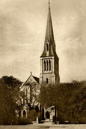 25 Oct 2012 vintage photo-Afgan Memorial Church Bombay now Mumbai Maharashtra INDIAのeditorial素材