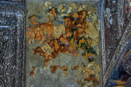 Ajanta wall painting a UNESCO WORLD HERITAGE SITE near Aurangabad Maharashtra INDIA