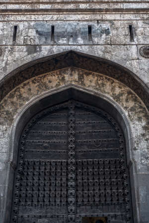 24 Dec 2006 Gate of the Shaniwar Wada shaniwar wada pune Maharashtra INDIA asiaの写真素材