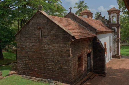 09 Jun 2009 Chapel  St. Catherine,Church built in 15 A.D.,   Site,Old Goa,Velha Goa,Indiaのeditorial素材