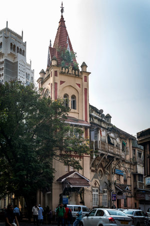 18 Nov 2017--1889.AD.Bowen Memorial Methodist Church-Tullock Road; Apollo Bandar; Colaba; Mumbai; Maharashtra INDIAのeditorial素材