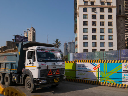 11-Apr-2019- mumbai metro project in progress at acharya atre chowk worli naka Mumbai Maharashtra...