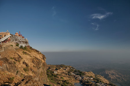 26-Nov-2006 Hindu goddess Kalika Mata Temple, Pavagadh Hill Champaner Panchmahal district,Gujarat INDIAのeditorial素材