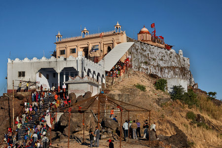26 Nov 2006 Hindu goddess Kalika Mata Temple, Pavagadh Hill Champaner Panchmahal district,Gujarat INDIAのeditorial素材