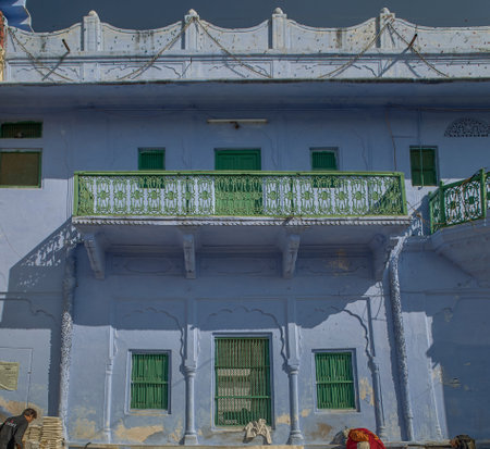 22 Nov 2007 Haveli type old house pushkar rajasthan indiaのeditorial素材