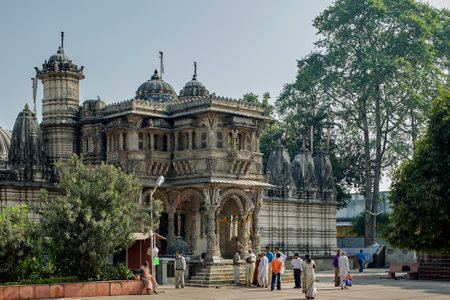 16-Dec-2007 Hutheesing Jain temple in Ahmedabad in Gujarat, India. It was constructed in 1848.[のeditorial素材