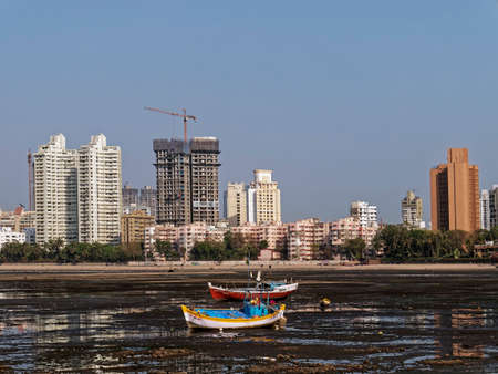 31 Mar 2019 urban area skyline from Worli village Mumbai Maharashtra INDIAの写真素材