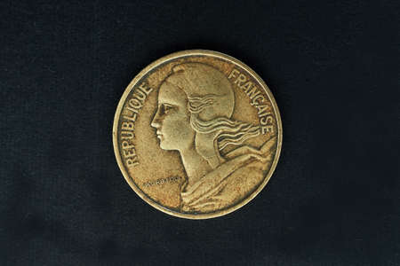 1956 united kingdom half penny George VI with 'IND:IMP' CIRCULATED Bronze COINの写真素材