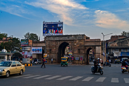 8 Dec 2017 Delhi Darwaja-Mirzapur Rd, Halim Ni Khadki, Shahpur, Ahmedabad, Gujarat 380004-INDIAのeditorial素材