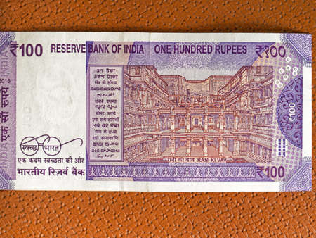 16 Jan 2020 Reverse of the 100 Rupee Bank Note, used in India, showing heritage site Rani Ki Vav...