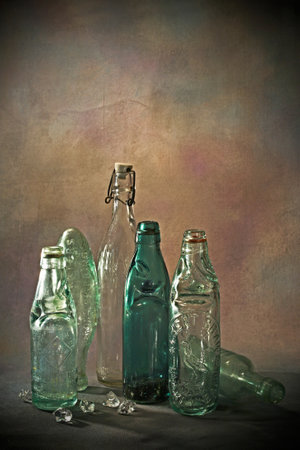 Vintage soda bottles in different brand and classic shape studio shot Lokgram Kalyan Maharashtra Indiaのeditorial素材