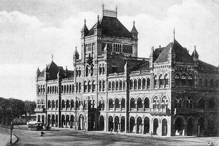 vintage photo-Elphinston College Gothic architecture Now UNESCO world Heritage site Bombay Mumbai...